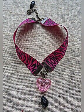 Pink Zebra Choker